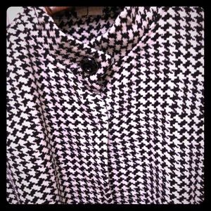 Black and white heavy Poncho